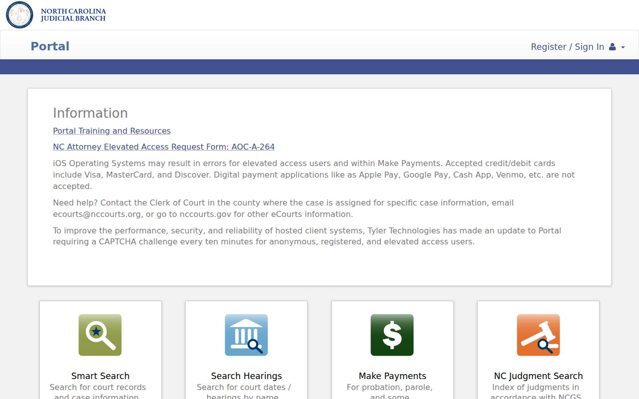 Hyde County case lookup Portal Smart Search interface