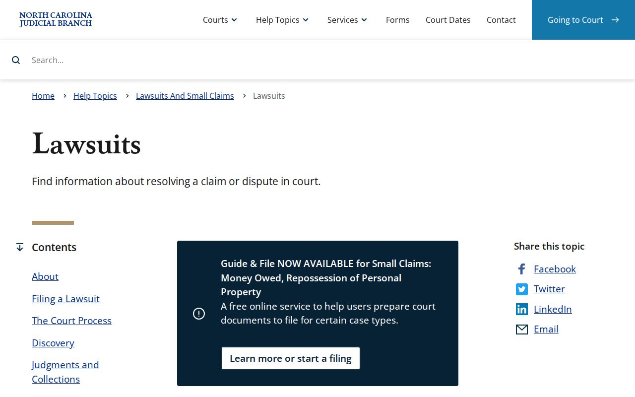 Hyde County civil docket and North Carolina civil cases guidance